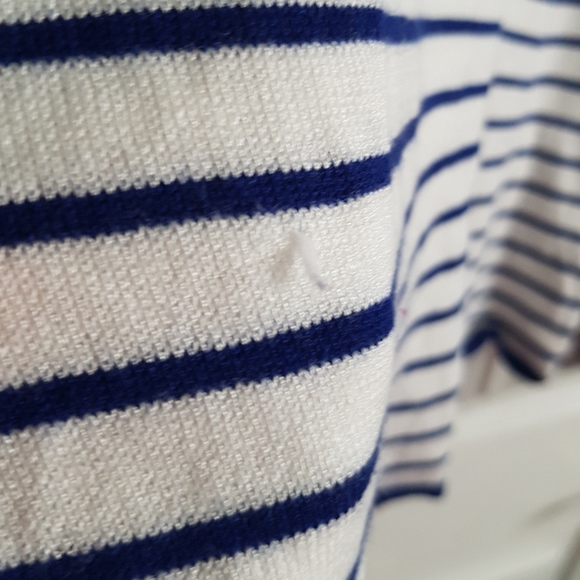 Beautiful Bright Cobalt Blue w/ White Stripes Top - Picture 6 of 8